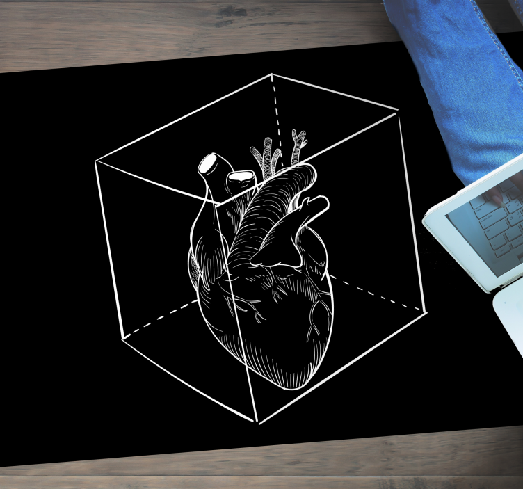 moderný vinylový koberec ilustrácia srdca - Tenstickers