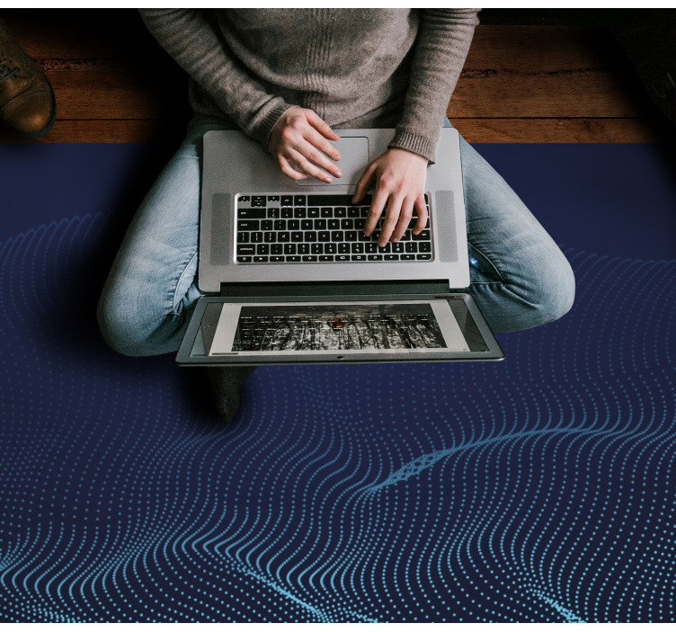 moderný vinylový koberec motív tekutej vlny - Tenstickers