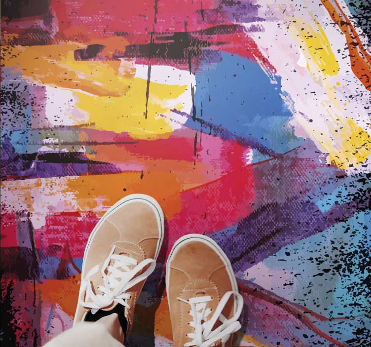 moderný vinylový koberec pulzujúce abstraktné splash - Tenstickers