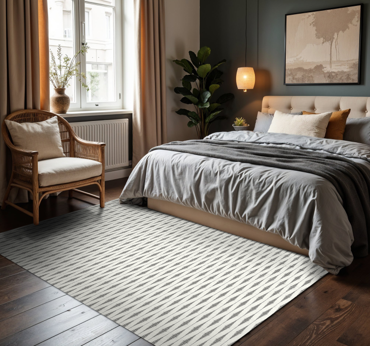 moderný vinylový koberec rabaul ikat sivá a béžová - Tenstickers