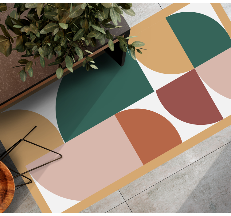 moderný vinylový koberec uhlové abstraktné segmenty - Tenstickers