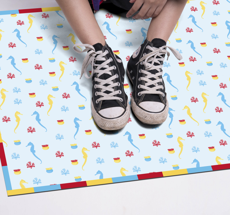 Koberec z morských koní a koralov - Tenstickers