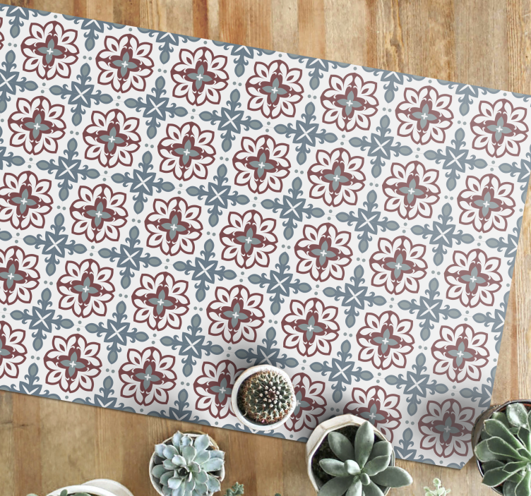 mozaika vinylový koberec botanicky inšpirovaný prvok - Tenstickers