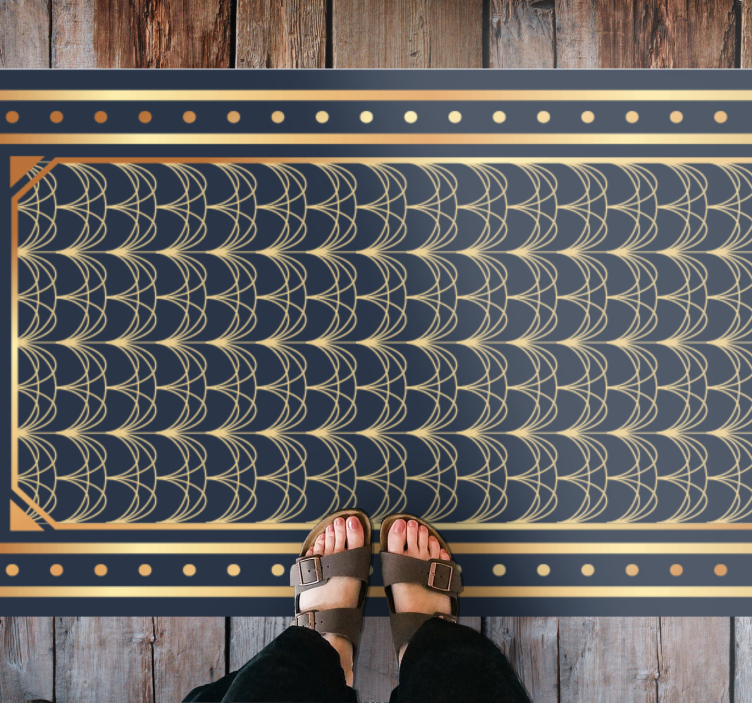 Vinylový koberec s geometrickými tvarmi elegantné vlny - Tenstickers