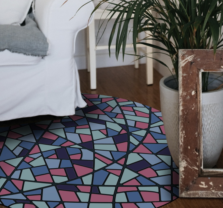 mozaika vinylový koberec farebné geometrické usporiadanie - Tenstickers