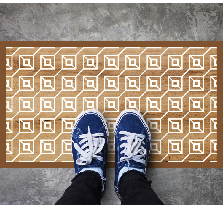 vinylový koberec drevo geometrické motívy - Tenstickers