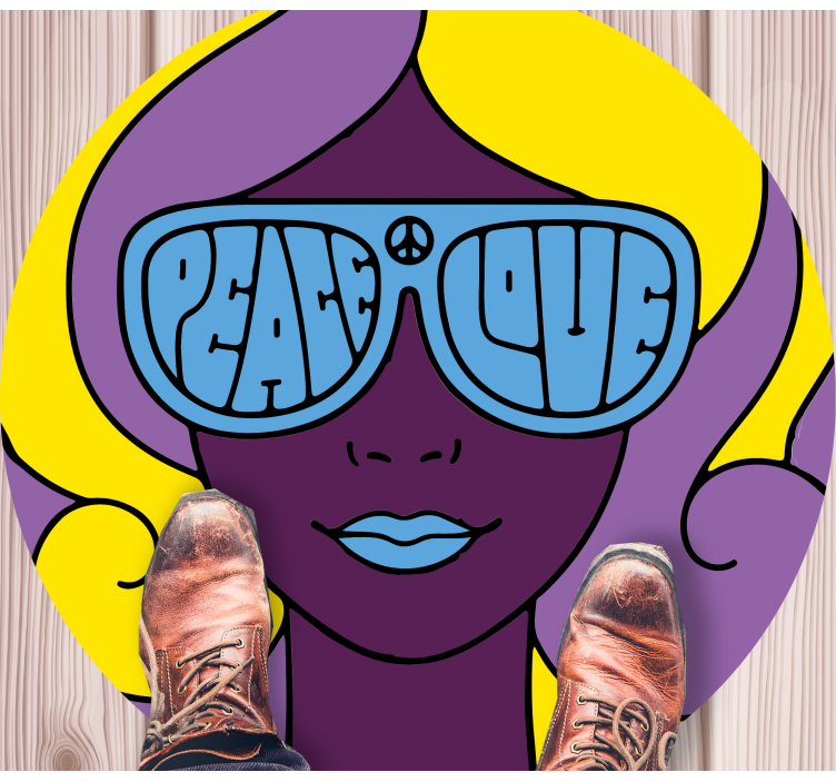 vinylový koberec pre mládež ikona mieru a lásky - Tenstickers