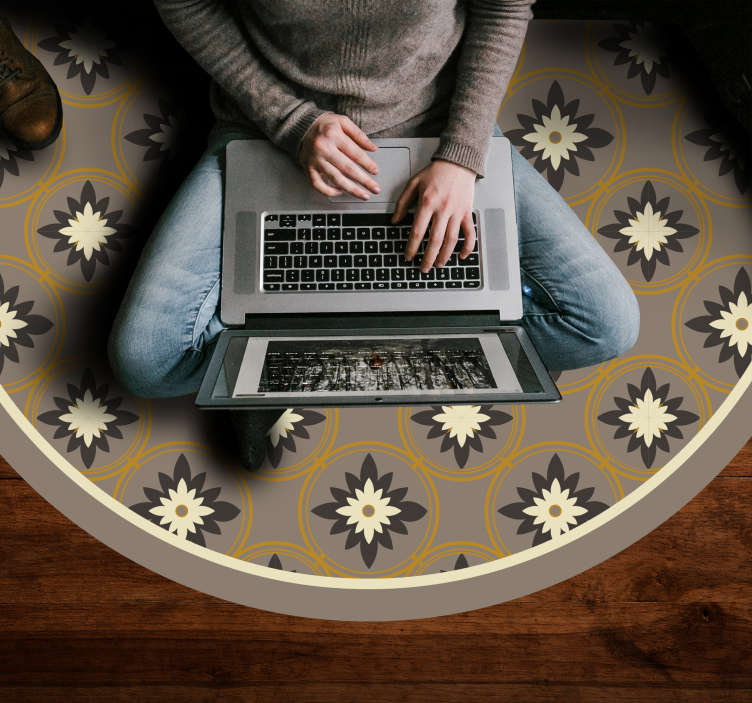 mozaika vinylový koberec vzorovaný kruh - Tenstickers