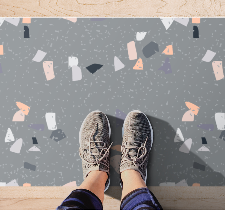 Mramorový vinylový koberec abstraktné postavy - Tenstickers