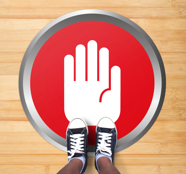 Mramorový vinylový koberec dekorácia stop signálu - Tenstickers