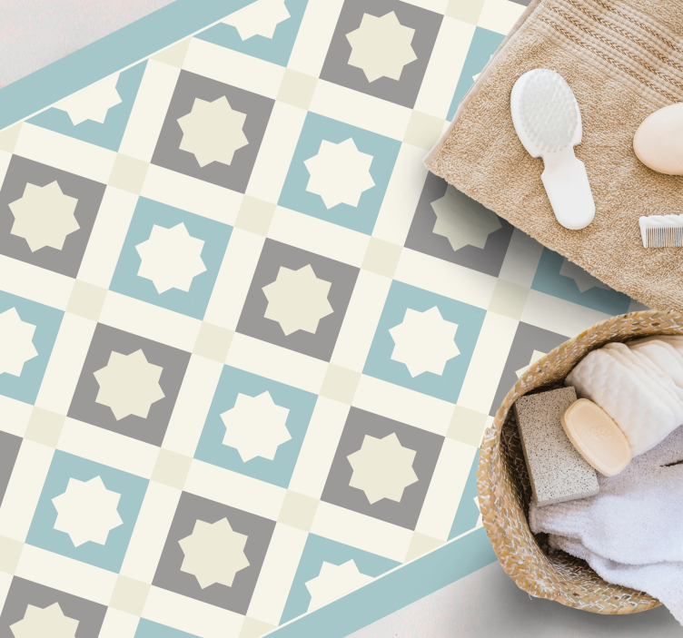 vinylový koberec kachličky elegantný hviezdny motív - Tenstickers