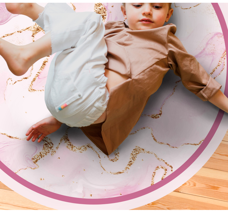 Mramorový vinylový koberec elegantný ružový vír - Tenstickers