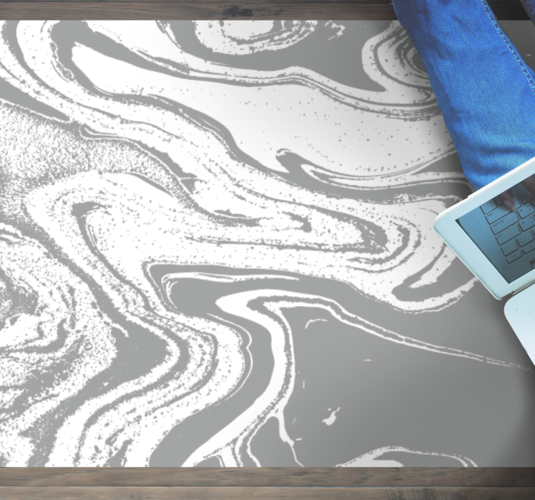 Mramorový vinylový koberec elegantný sivý vír - Tenstickers