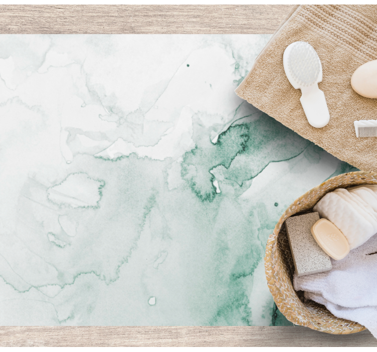 Mramorový vinylový koberec jemný zelený vír - Tenstickers