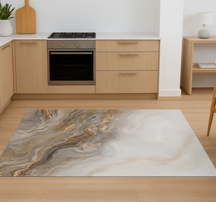 Mramorový vinylový koberec efekt taupe ónyxu - Tenstickers