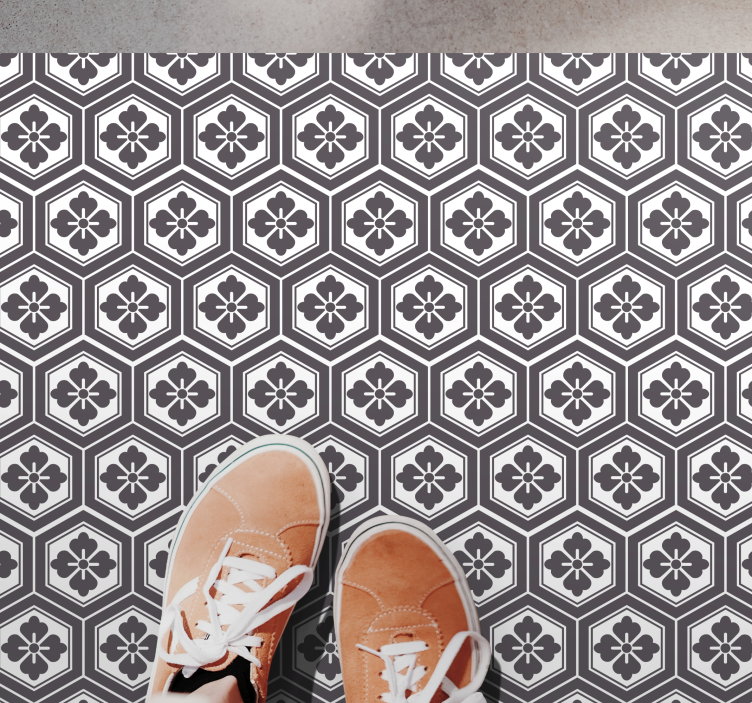 Mramorový vinylový koberec štýlový šesťuholníkový vzor - Tenstickers