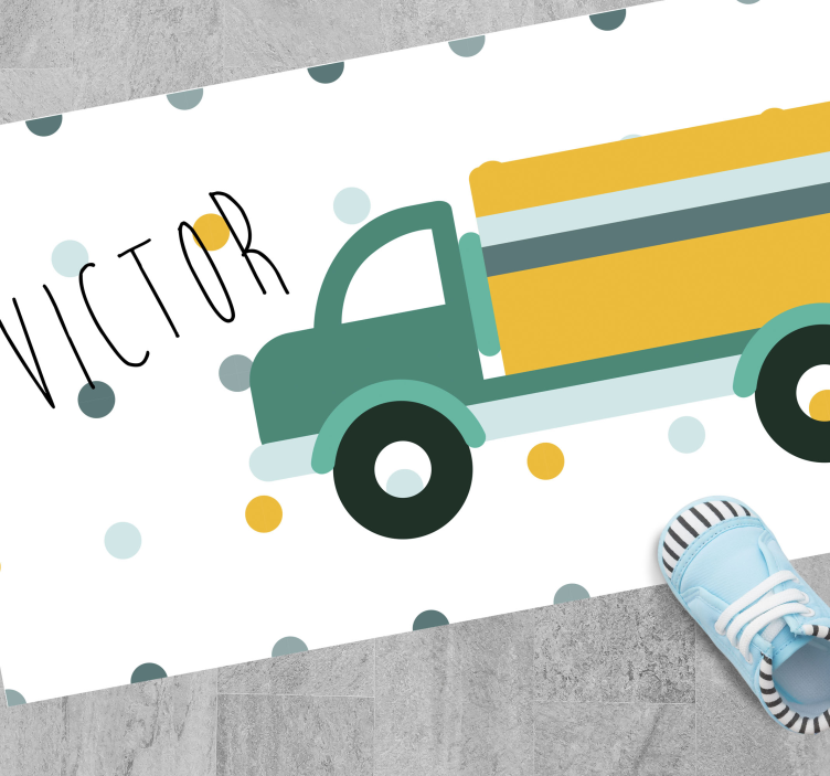 Nákladné auto s menom prispôsobeným mat - Tenstickers