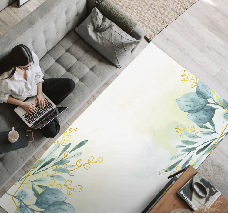 Obývacia izba kvetinový koberec kvetinový koberec - Tenstickers