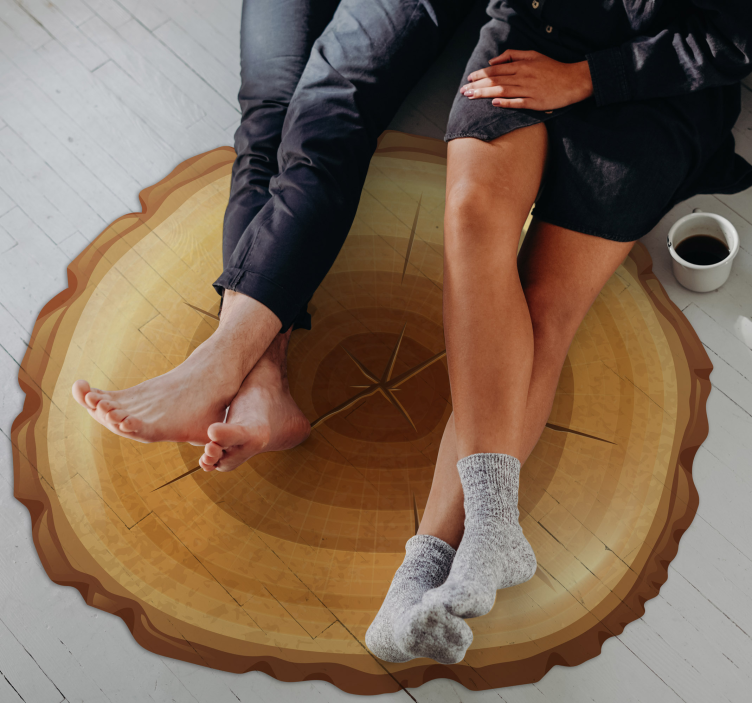 Okrúhly drevený vinylový koberec - Tenstickers