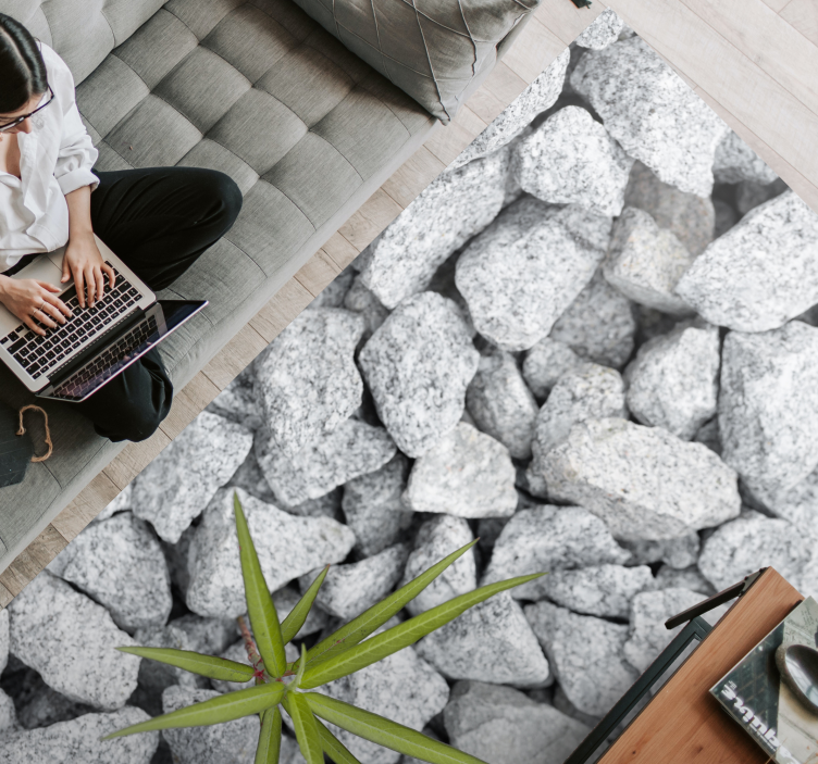 Osamelý divoký vinylový koberec z drveného kameňa - Tenstickers