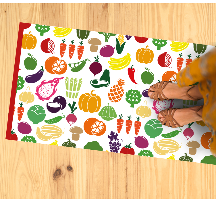 Patina a reďkovka, baklažán a podlahový koberec - Tenstickers