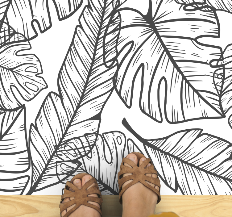 Perie načrtáva vinylový koberec do spálne - Tenstickers