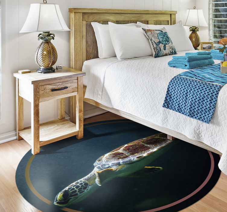 Plávanie korytnačka zviera vinyl koberec - Tenstickers