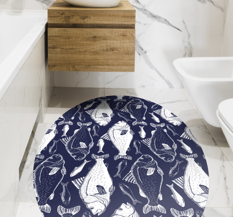 Pod morskými rybami živočíšny vinyl koberec - Tenstickers