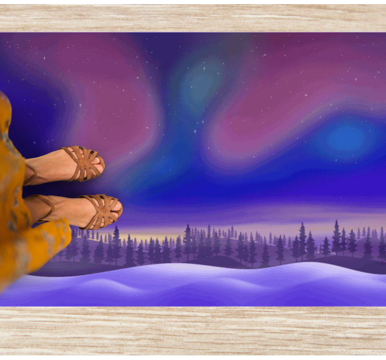 Polárna žiara so snehovým moderným kobercom - Tenstickers