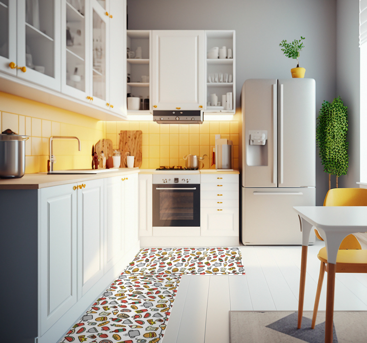 Jedlo ikony vzor moderný koberec - Tenstickers