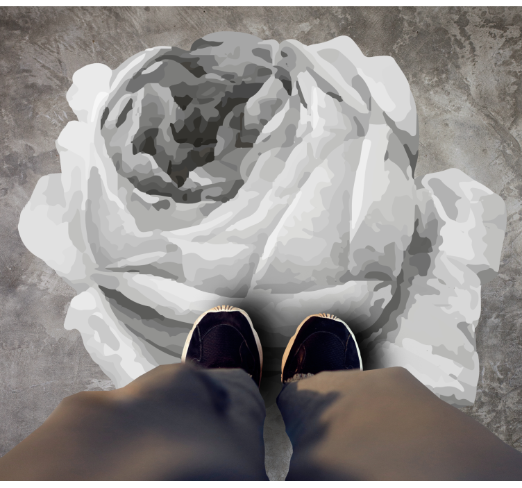 Vinylový koberec prírodná sivá ruža - Tenstickers