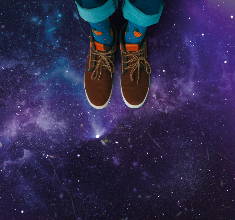 Vinylový koberec purpurová hviezda sprcha prírodný - Tenstickers