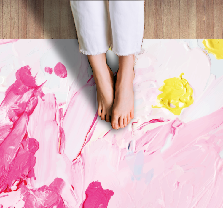 prírodný vinylový koberec abstraktné kvetinové odtiene - Tenstickers