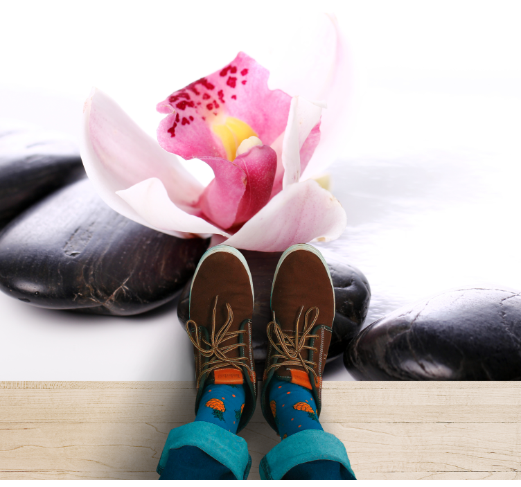 prírodný vinylový koberec elegantný kvetinový pokoj - Tenstickers