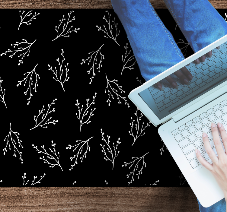 prírodný vinylový koberec jemné vzory konárov - Tenstickers