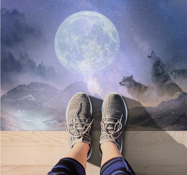 prírodný vinylový koberec majestátny mesačný svit - Tenstickers