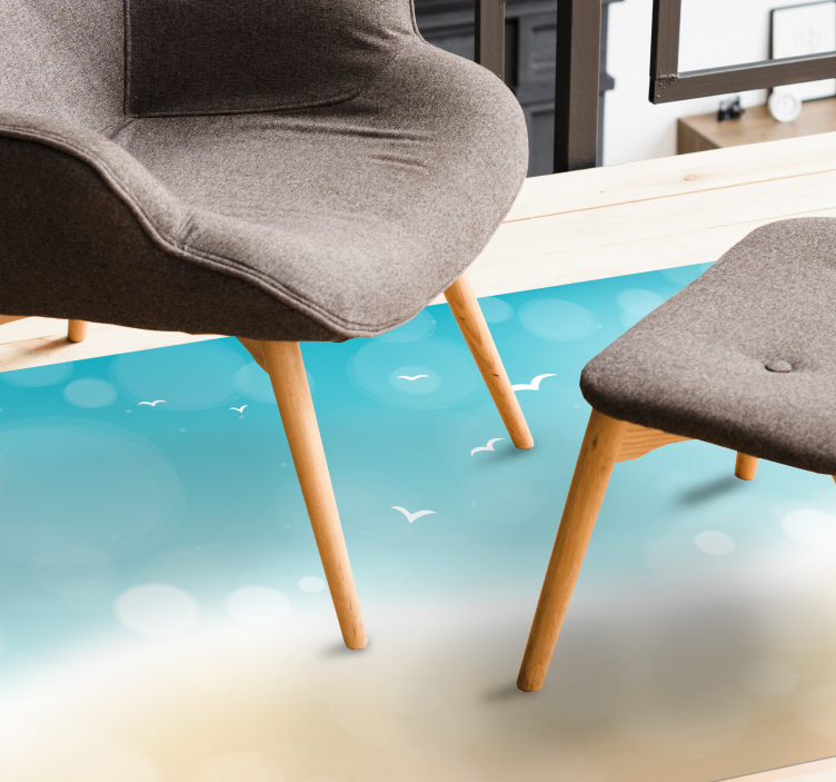 vinylový koberec do obývačky oceánsky vánok - Tenstickers