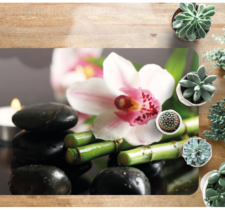 prírodný vinylový koberec orchidea pokoj - Tenstickers