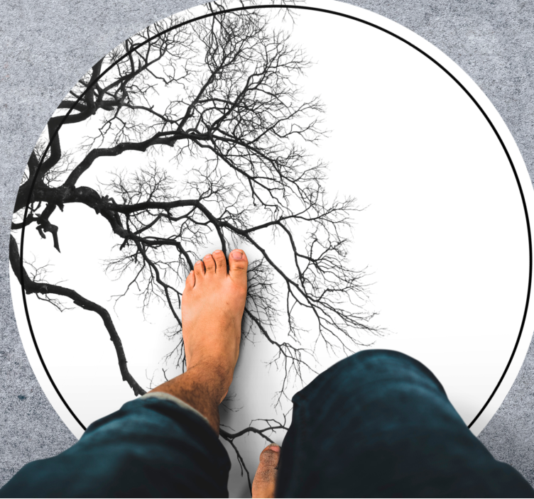 prírodný vinylový koberec silueta konára umenie - Tenstickers