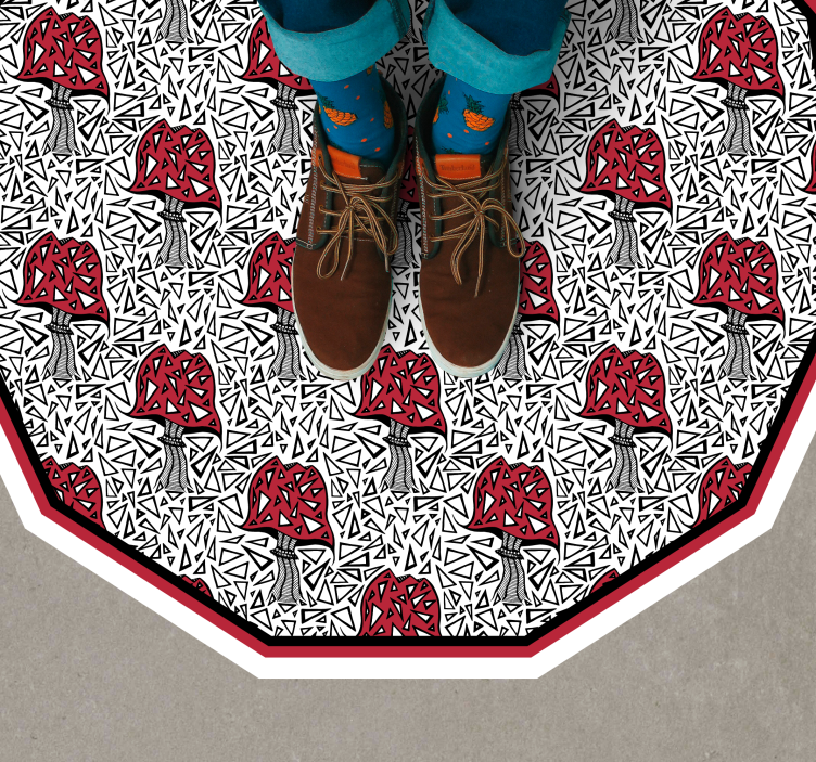 prírodný vinylový koberec umelecký motív húb - Tenstickers