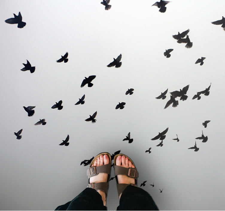 rôzne vinylové koberce pre deti vzor lietajúcich vtákov - Tenstickers