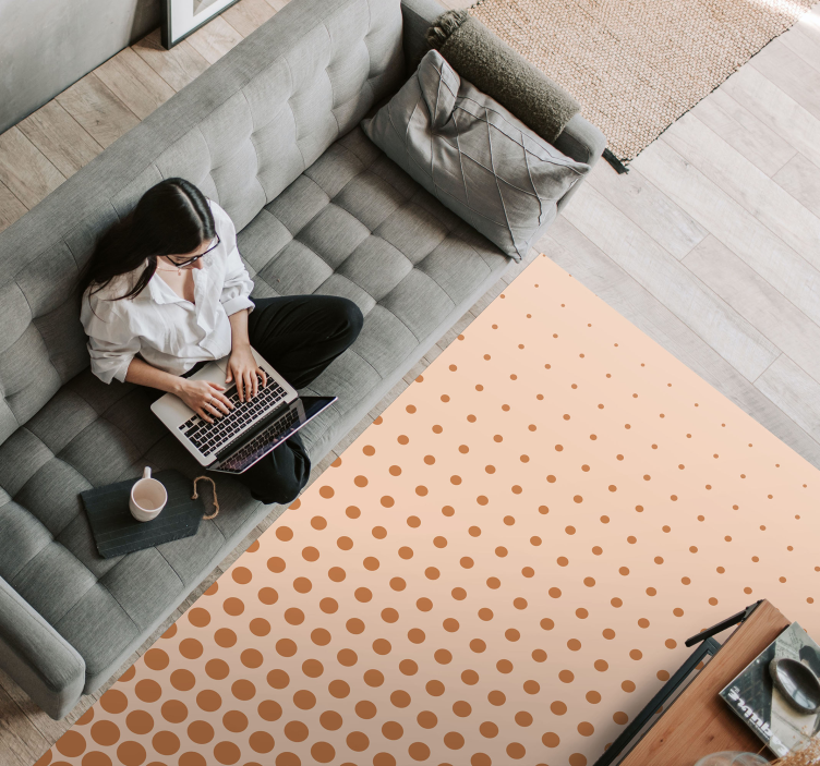 pruhovaný vinylový koberec bodkovaný gradient - Tenstickers