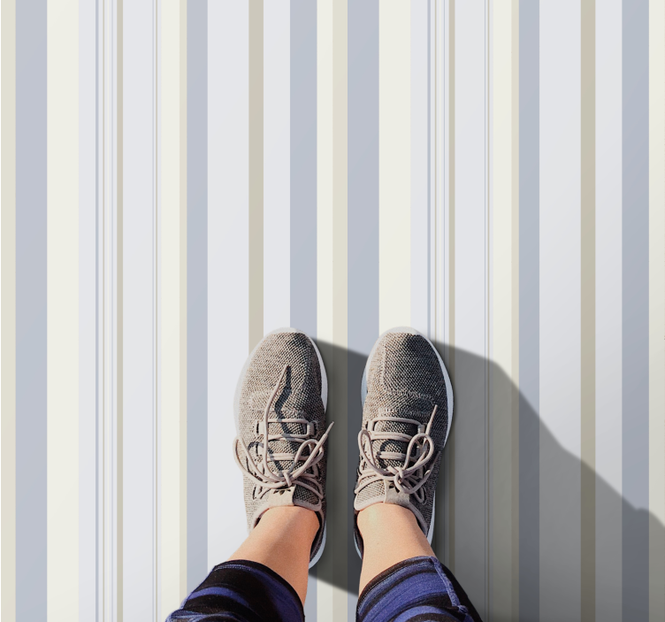 Pruhovaný vinylový koberec elegantný pruhovaný motív - Tenstickers