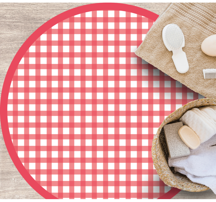 pruhovaný vinylový koberec klasický kockovaný vzor - Tenstickers