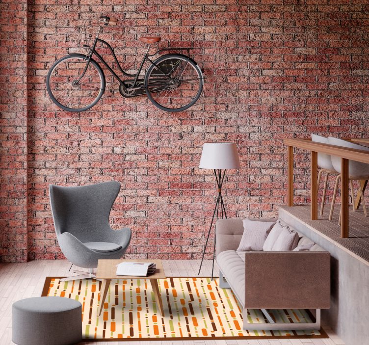 pruhovaný vinylový koberec lineárny vzorovaný dekor - Tenstickers