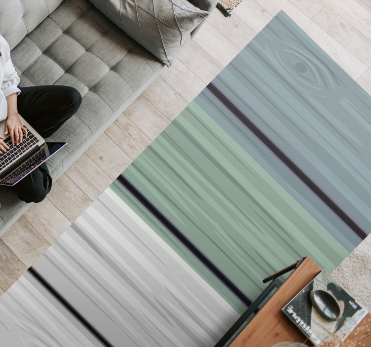 pruhovaný vinylový koberec pruhovaný pokoj - Tenstickers