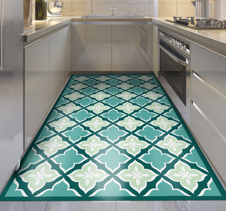 Retro dlaždice vzor vinylový koberec moderný koberec - Tenstickers