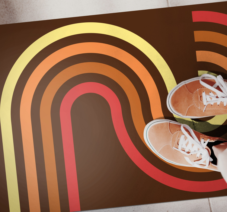 70. Popový vinobný obdĺžnikový koberec - Tenstickers