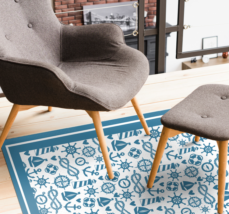 Rôzne námorník obrázky dlaždice koberec - Tenstickers