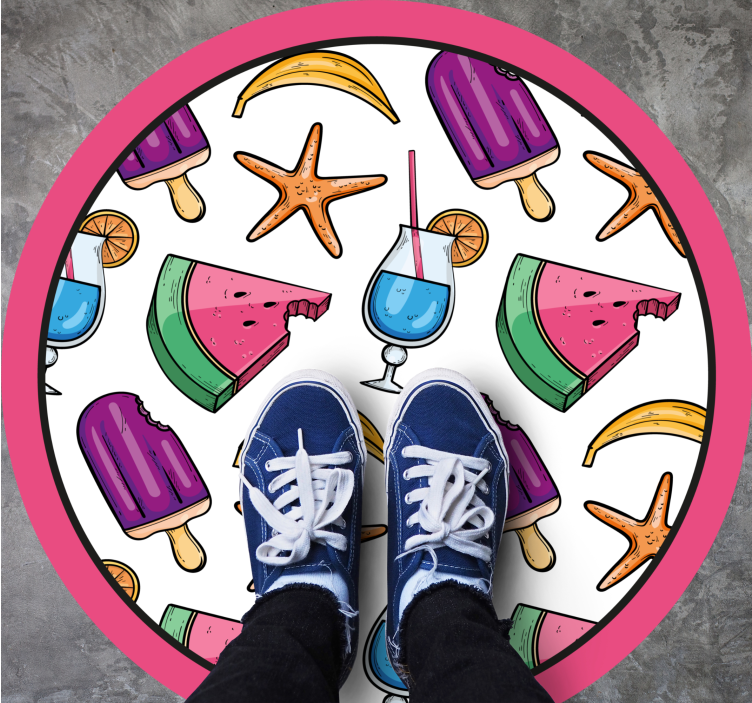 rôzne vinylové koberce pre deti farebné letné maškrty - Tenstickers